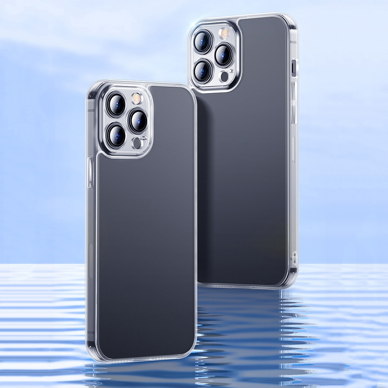 Baseus Frosted Glass Case for iPhone 13 Pro Max Hard Cover with Transparent Gel Frame (ARWS000802)
