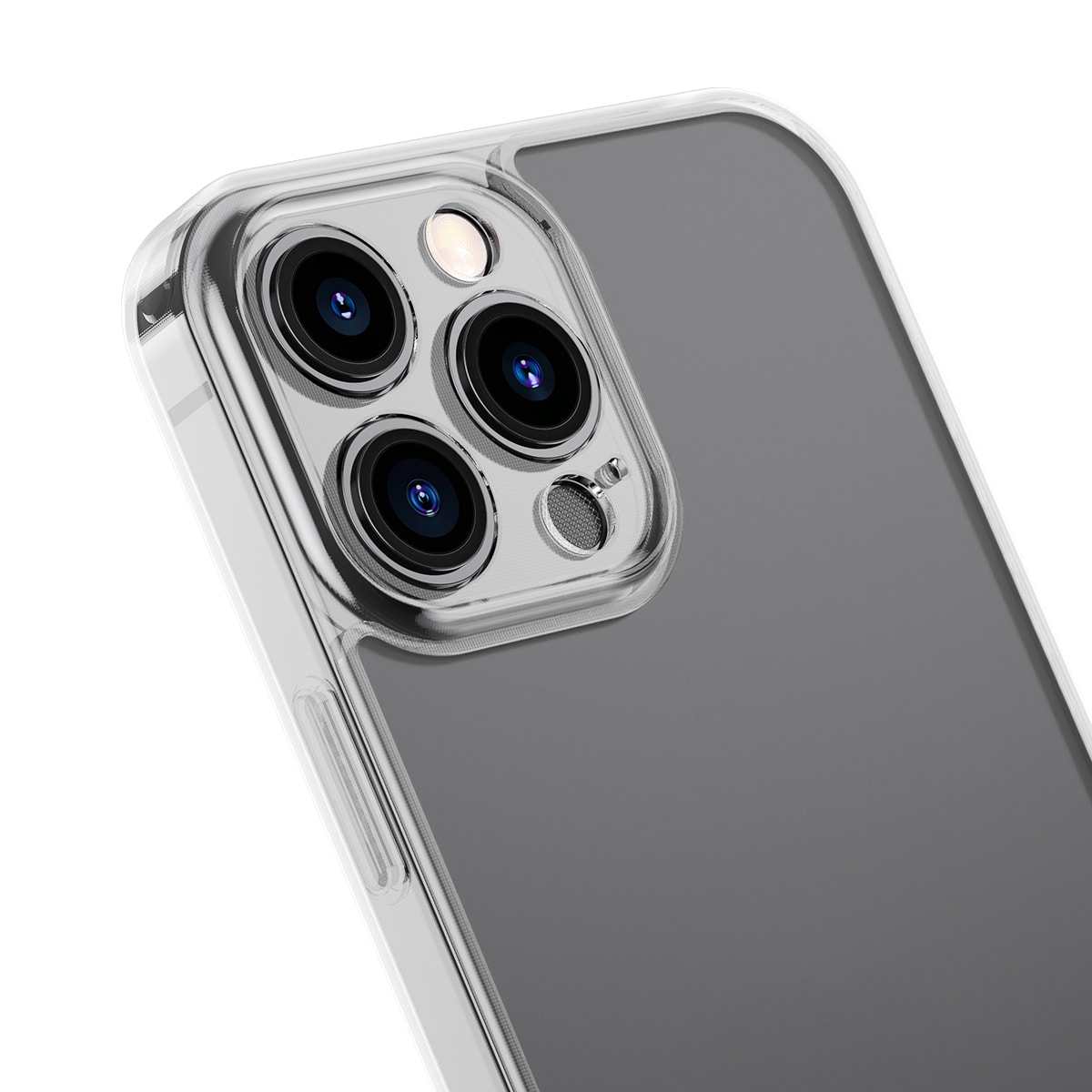 Baseus Frosted Glass Case for iPhone 13 Pro Max Hard Cover with Transparent Gel Frame (ARWS000802)