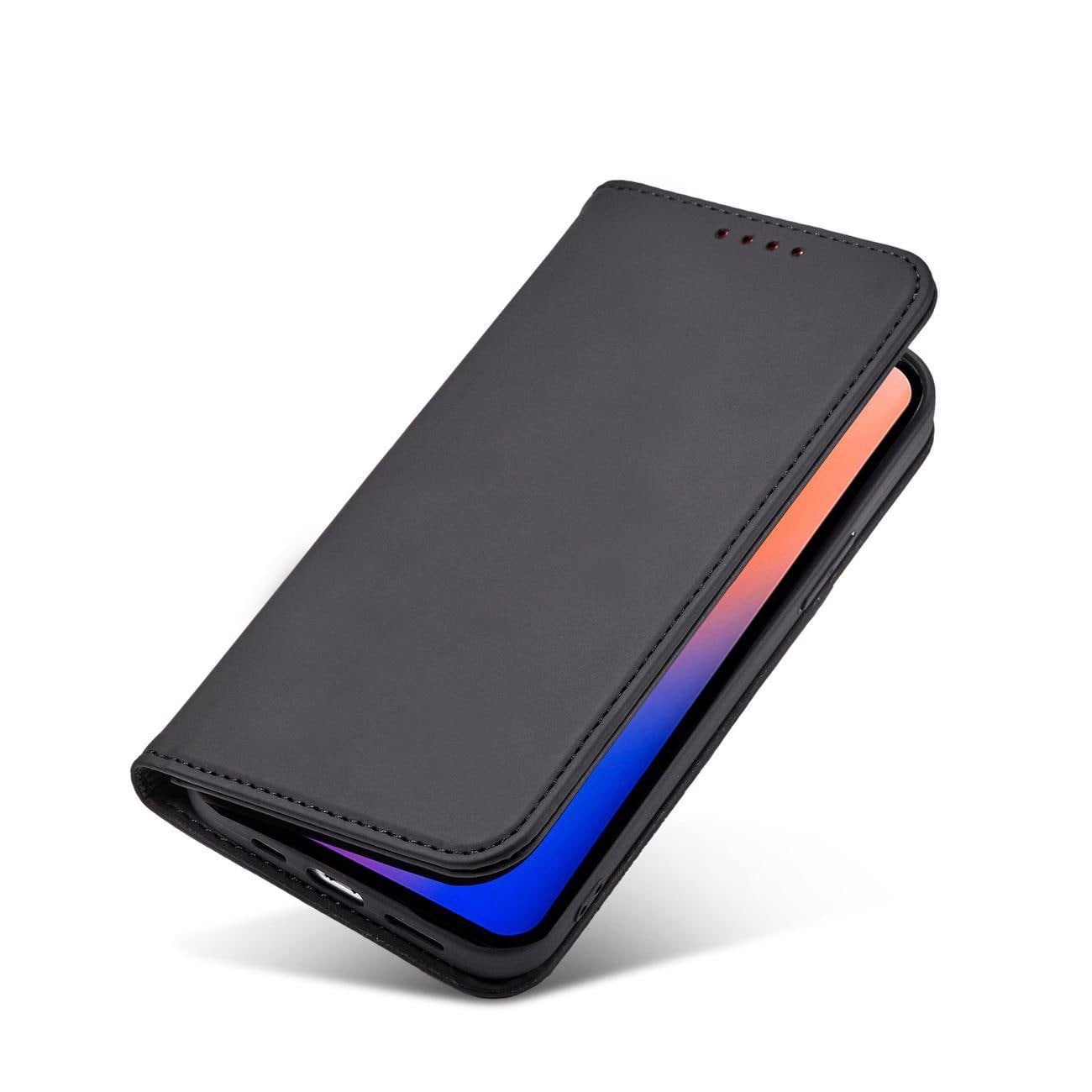 Magnet Kortetui til iPhone 12 Pro Pouch Card Wallet Kortholder Sort