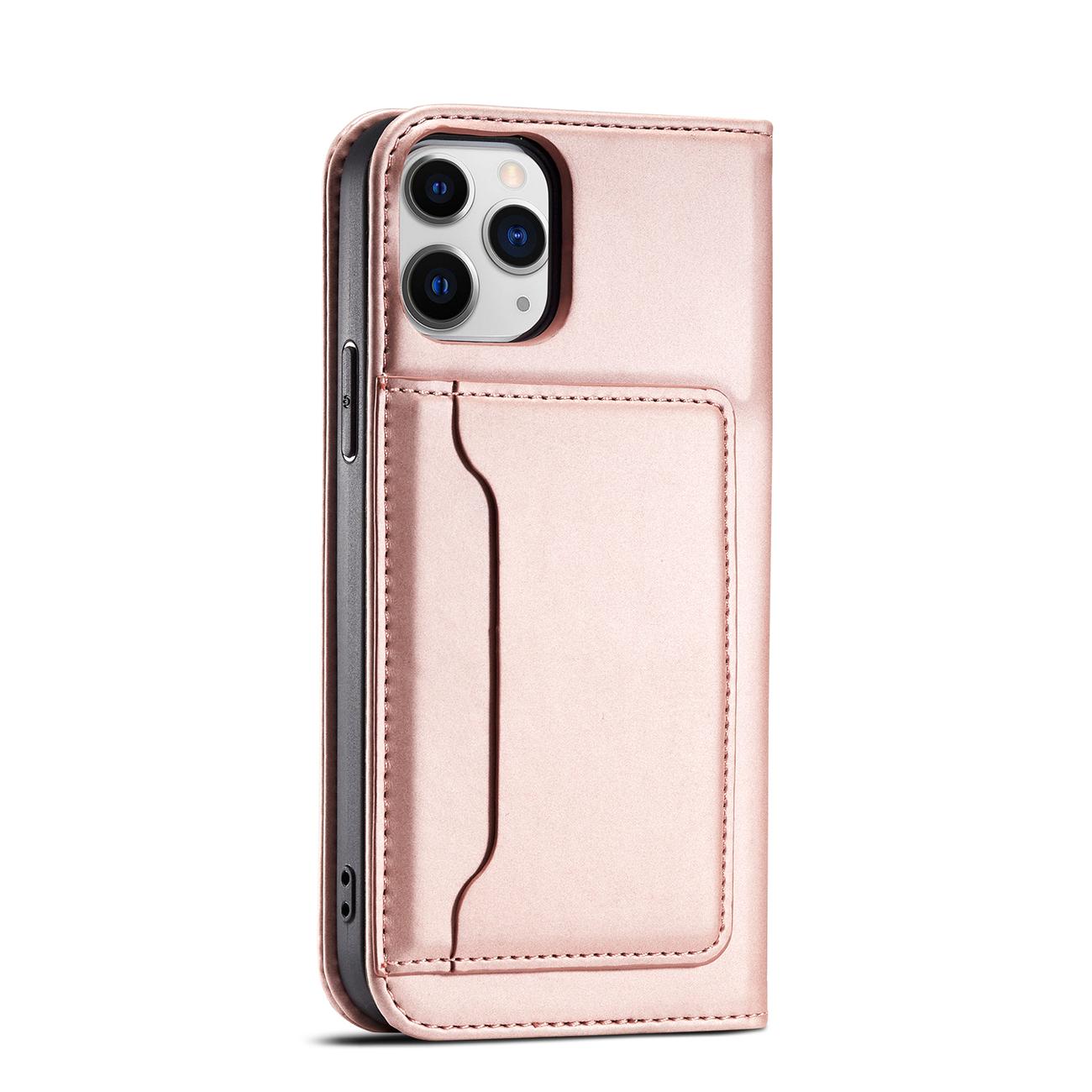 Magnet Kortetui til iPhone 12 Pro Max Pouch Card Wallet Card Holder Pink
