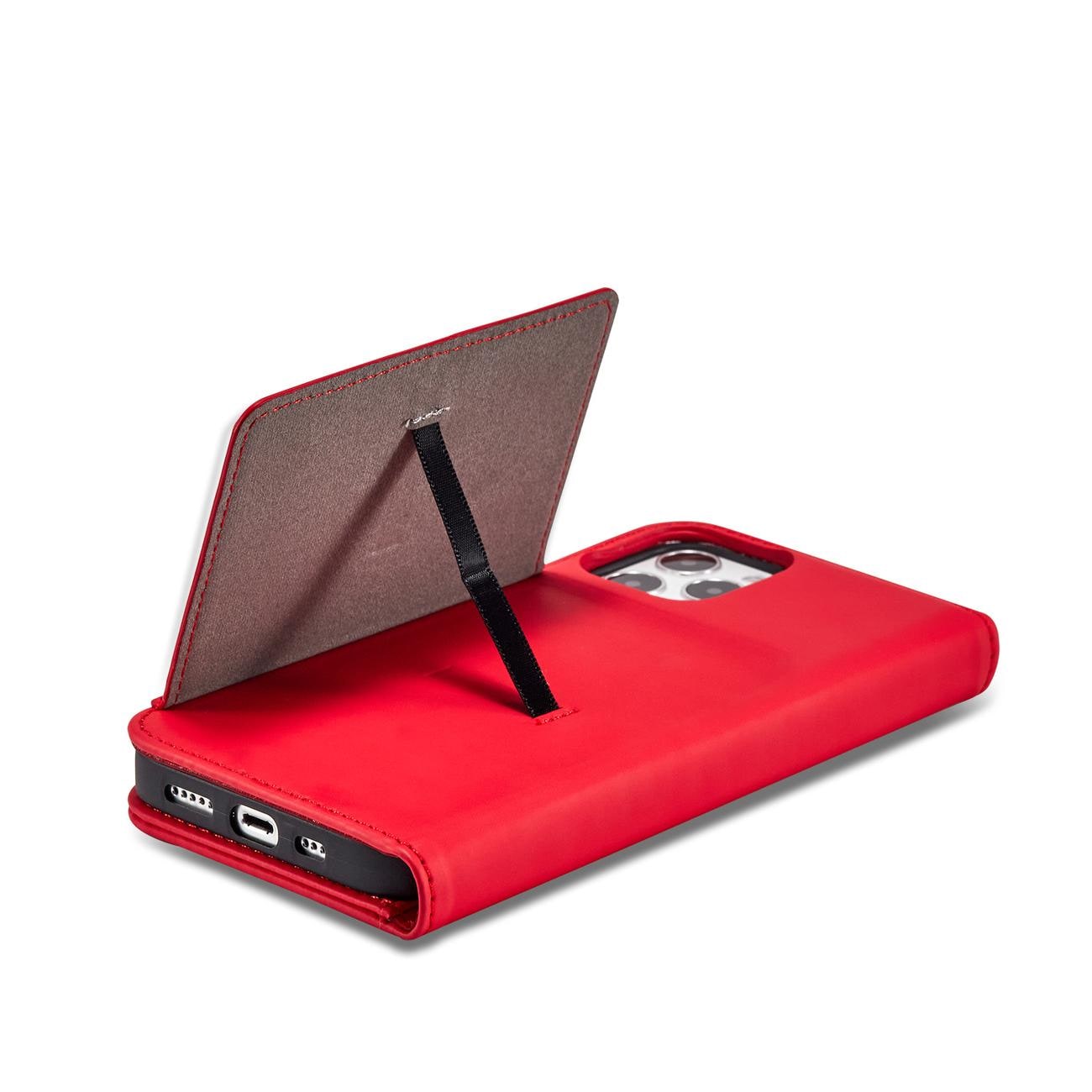 Magnet Kortetui til iPhone 12 Pro Max Pouch Card Wallet Kortholder Rød