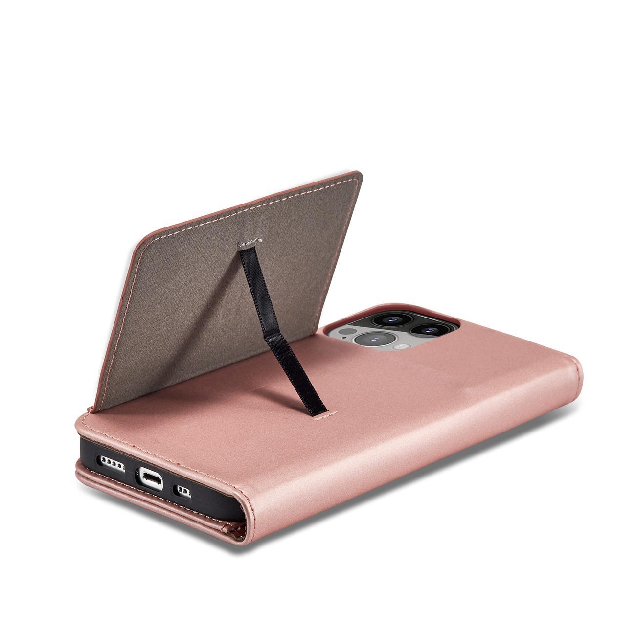 Magnet Kortetui til iPhone 13 Pro Max Pouch Card Wallet Card Holder Pink