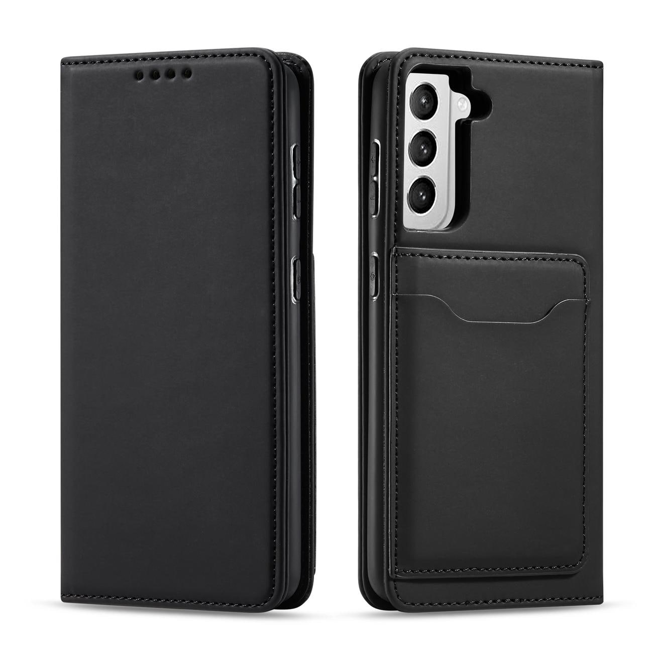 Magnet Kortetui til Samsung Galaxy S22 + (S22 Plus) Pouch Wallet Kortholder Sort