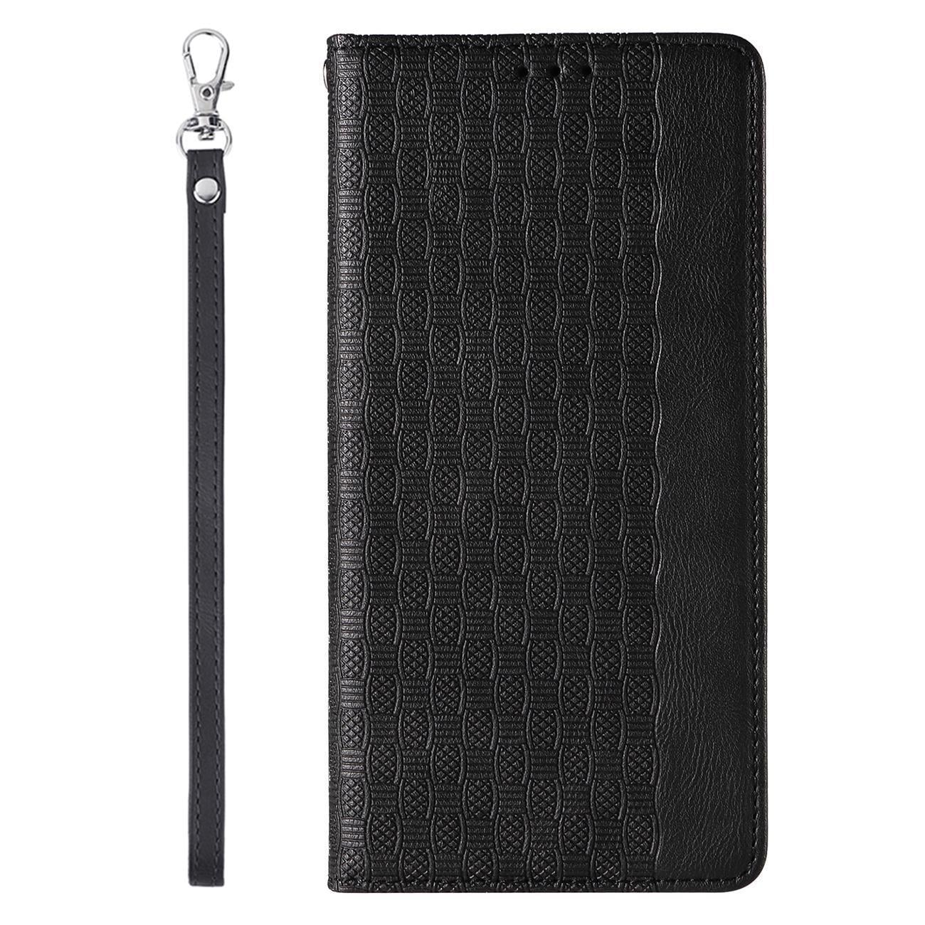 Magnet Strap Case Etui til iPhone 13 Pro Max Pouch Wallet + Mini Lanyard Vedhæng Sort