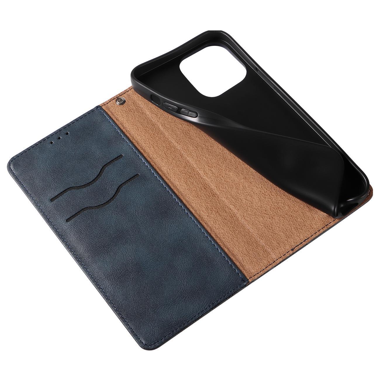 Magnet Rem-etui til iPhone 13 Pro Max Pung Pung + Mini Lanyard Vedhæng Blå