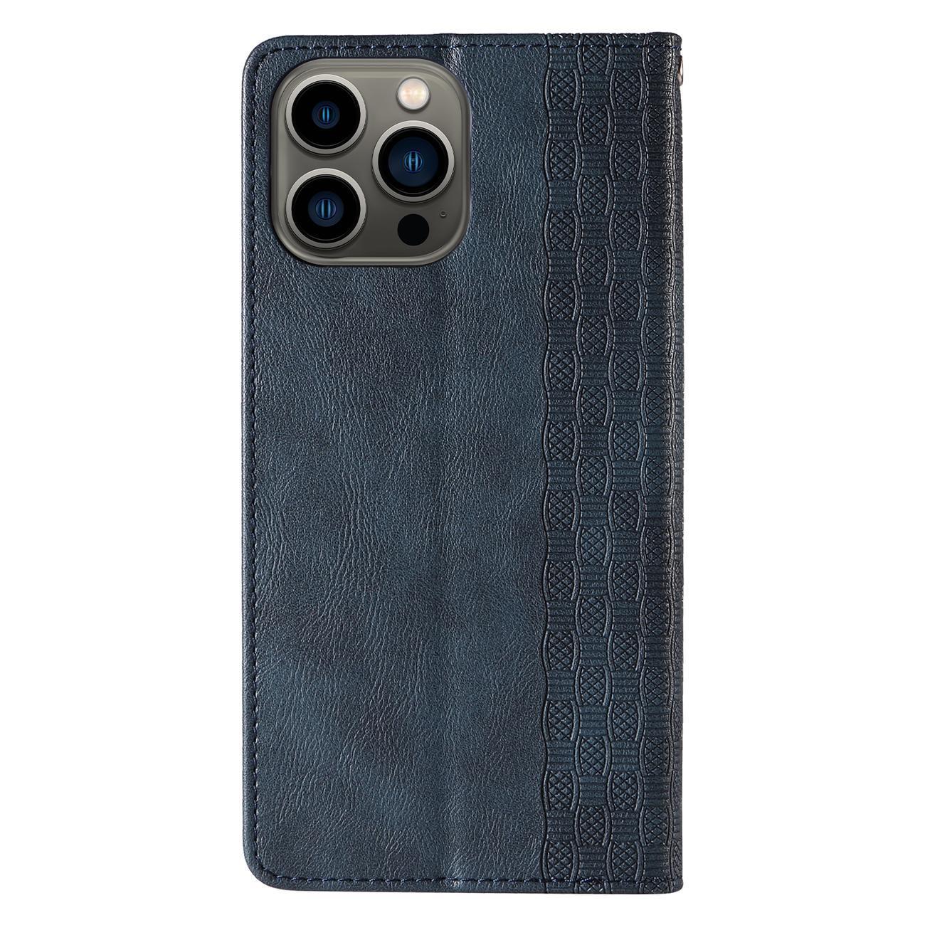 Magnet Rem-etui til iPhone 13 Pro Max Pung Pung + Mini Lanyard Vedhæng Blå