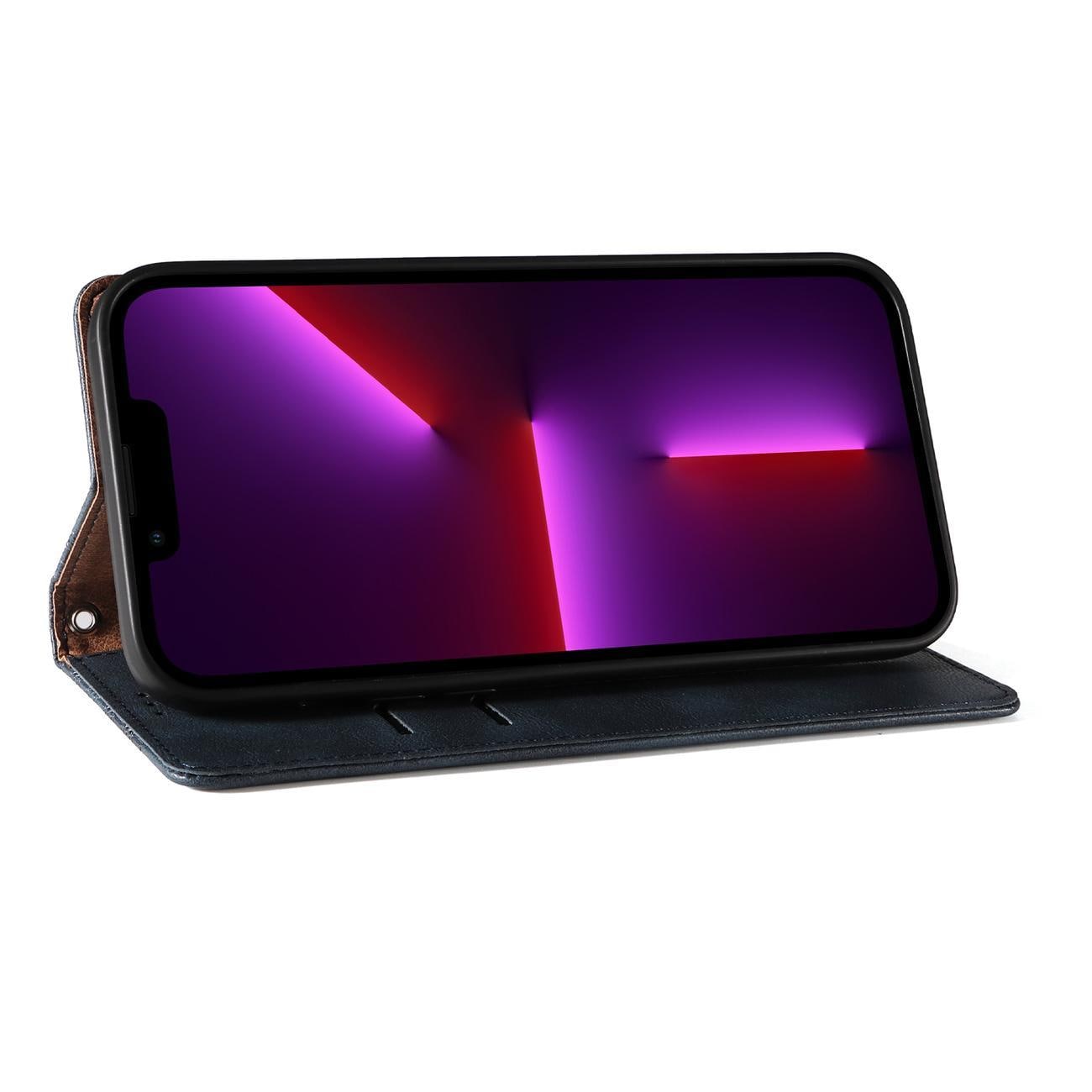 Magnet Rem-etui til iPhone 12 Pro Pung Pung + Mini Lanyard Vedhæng Blå