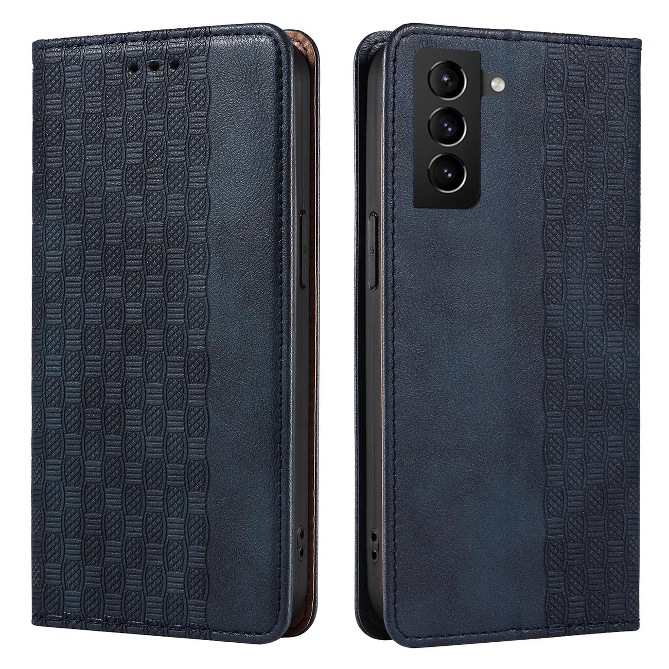 Magnet Strap Case Etui til Samsung Galaxy S22 + (S22 Plus) Pung Pung + Mini Lanyard Vedhæng Blå