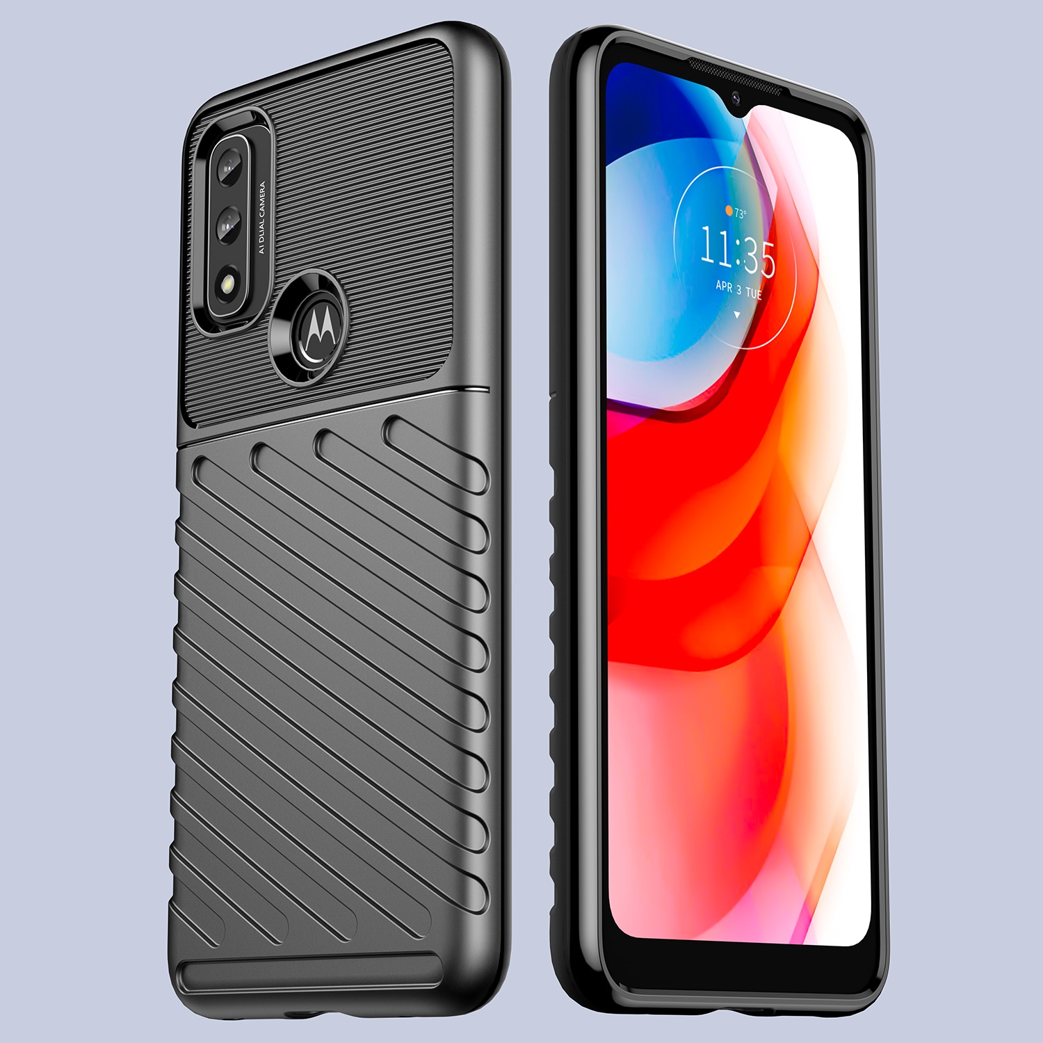 Thunder Case fleksibelt panseret cover til Motorola Moto G Play 2022 sort
