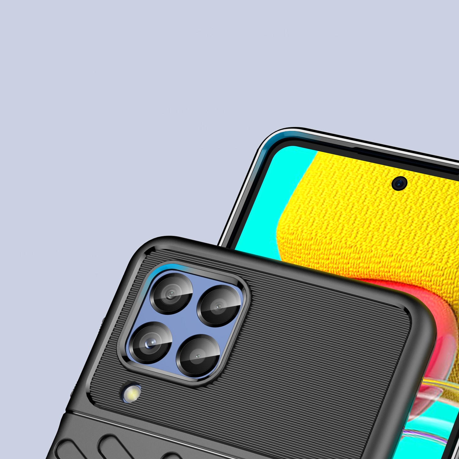 Thunder Case fleksibelt pansret cover til Samsung Galaxy M53 5G sort