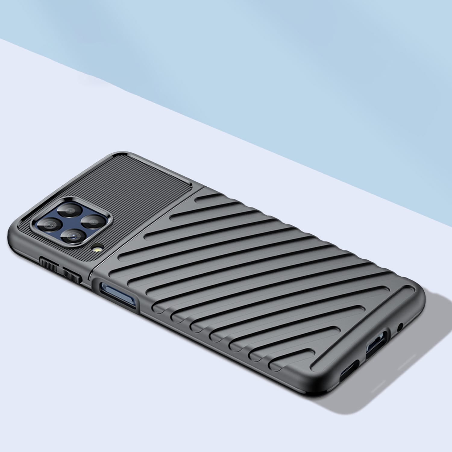Thunder Case fleksibelt pansret cover til Samsung Galaxy M53 5G sort