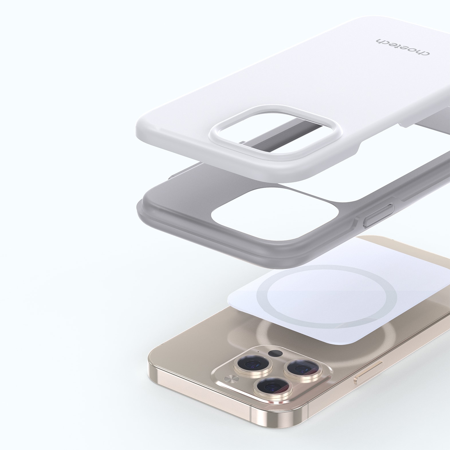 Choetech MFM Anti-drop Case Cover til iPhone 13 Pro Max hvid (PC0114-MFM-WH)