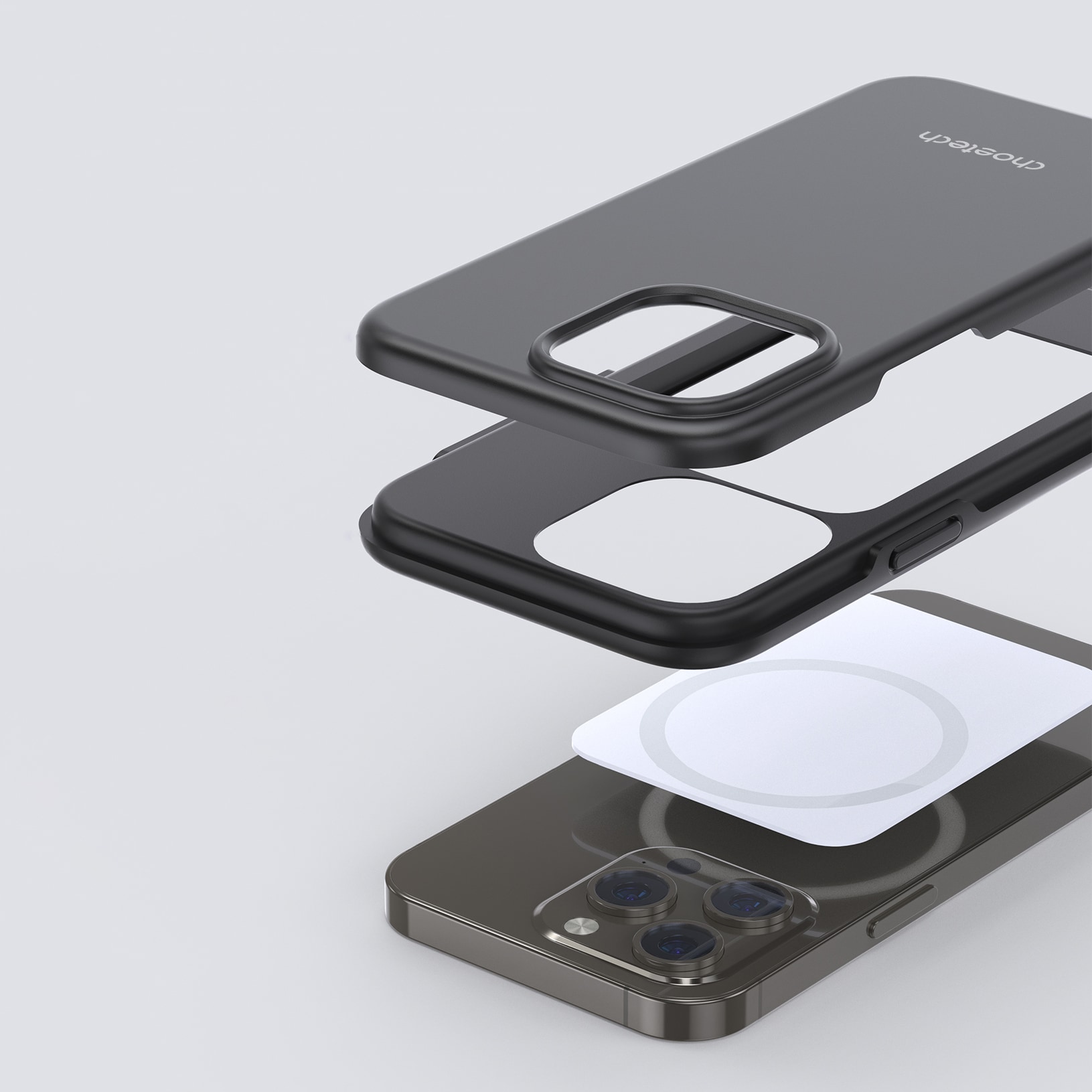 Choetech MFM Anti-drop Case Cover til iPhone 13 Pro Max sort (PC0114-MFM-BK)