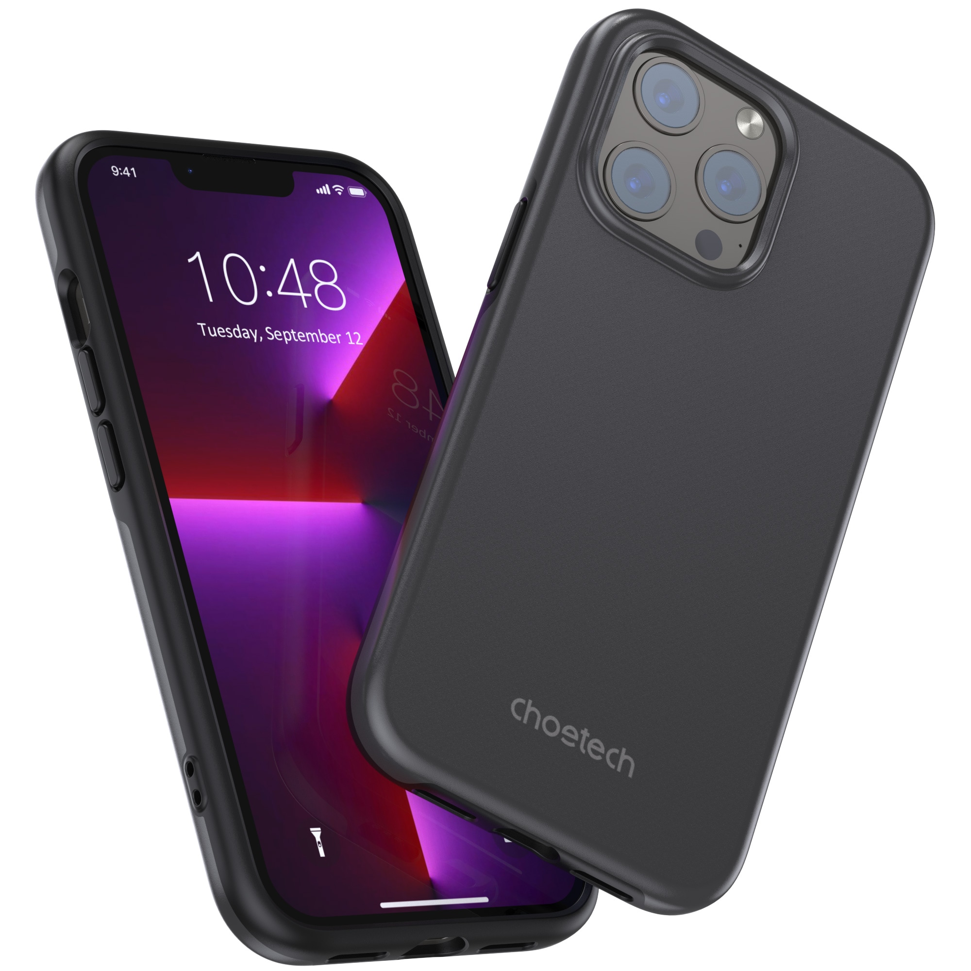 Choetech MFM Anti-drop Case Cover til iPhone 13 Pro Max sort (PC0114-MFM-BK)