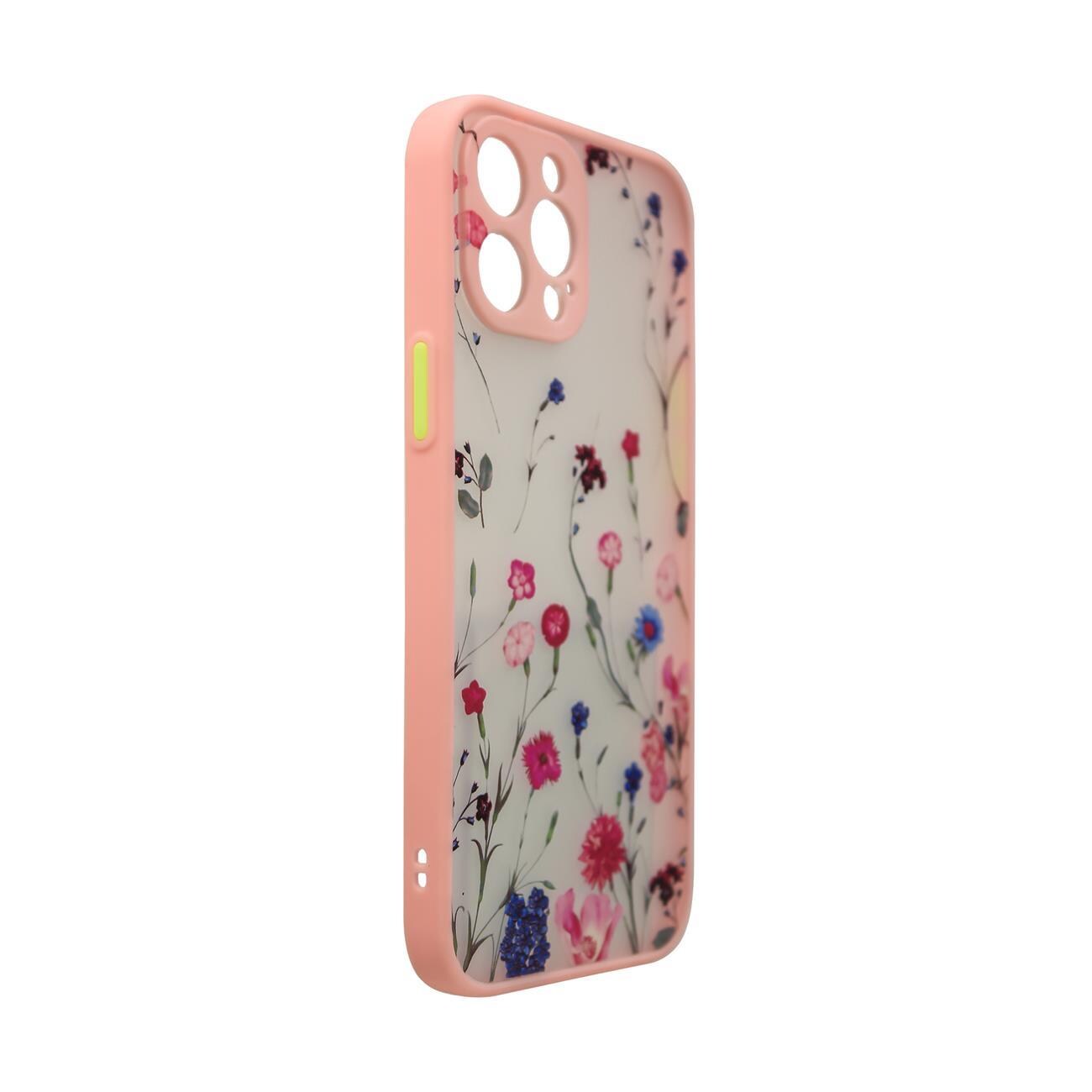 Design-etui til iPhone 12 Pro Max blomsterrosa