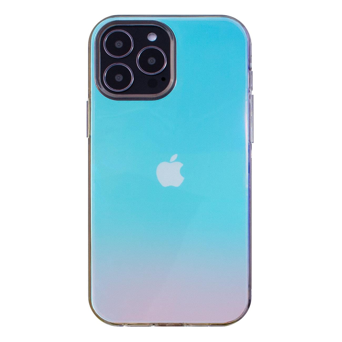Aurora Case Etui til iPhone 12 Neon Gel Blue Cover