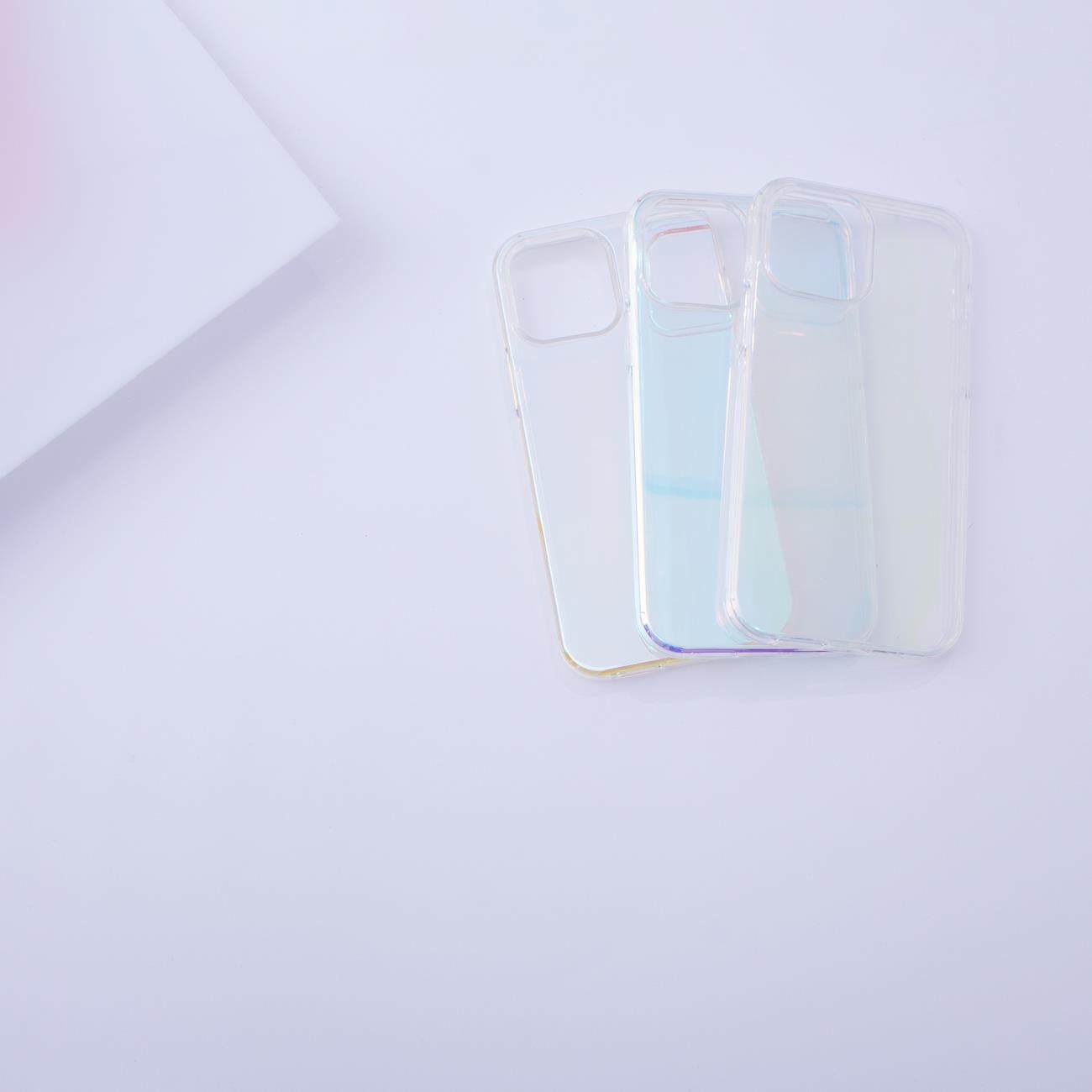 Aurora Case etui til iPhone 12 gel neon cover lilla