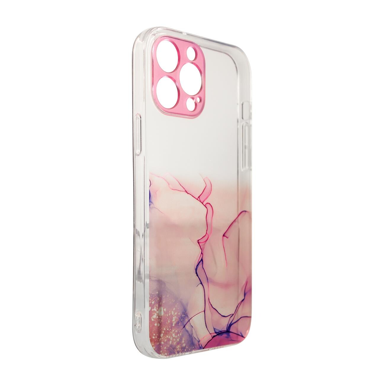 Marmor-etui til iPhone 12 Pro Max Gel Cover Marble Pink