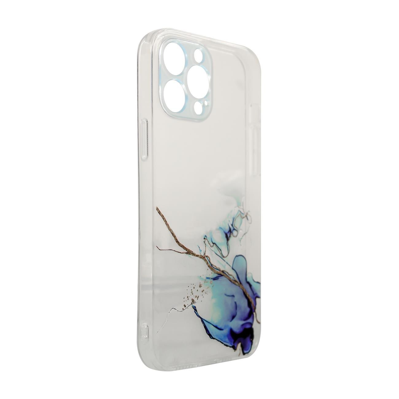 Marmor-etui til iPhone 12 Pro Max Gel Cover Marmorblå