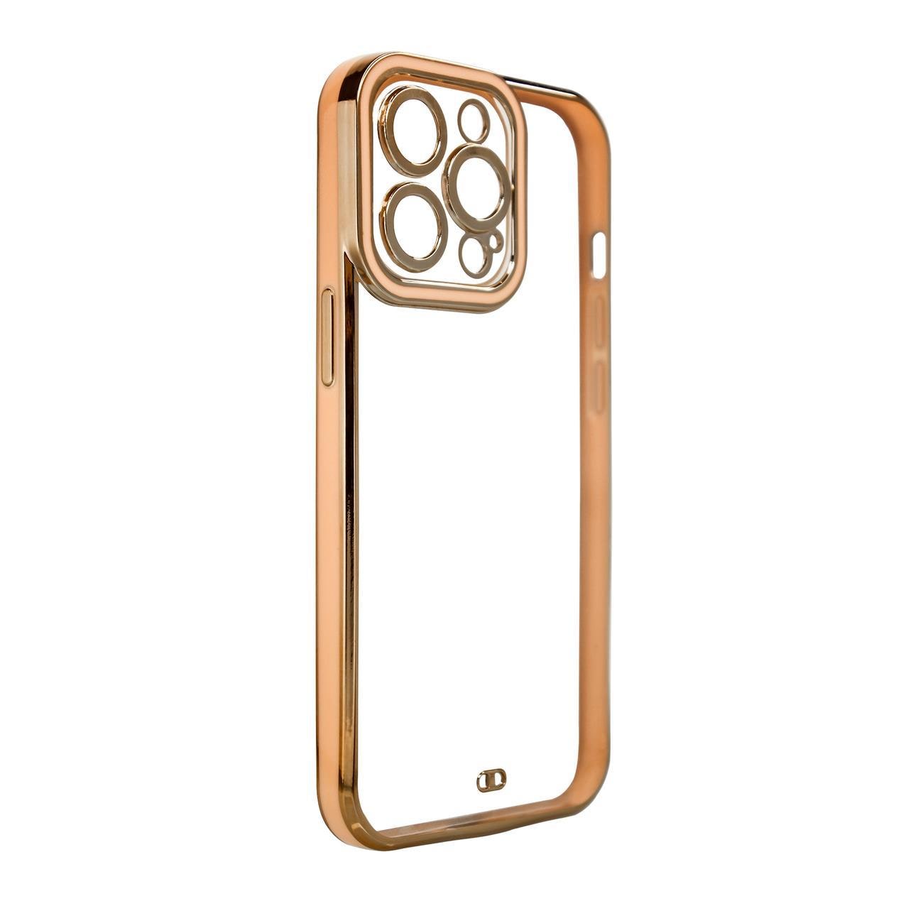Fashion Case-etui til Samsung Galaxy A12 5G Gold Frame Gel Cover Gold