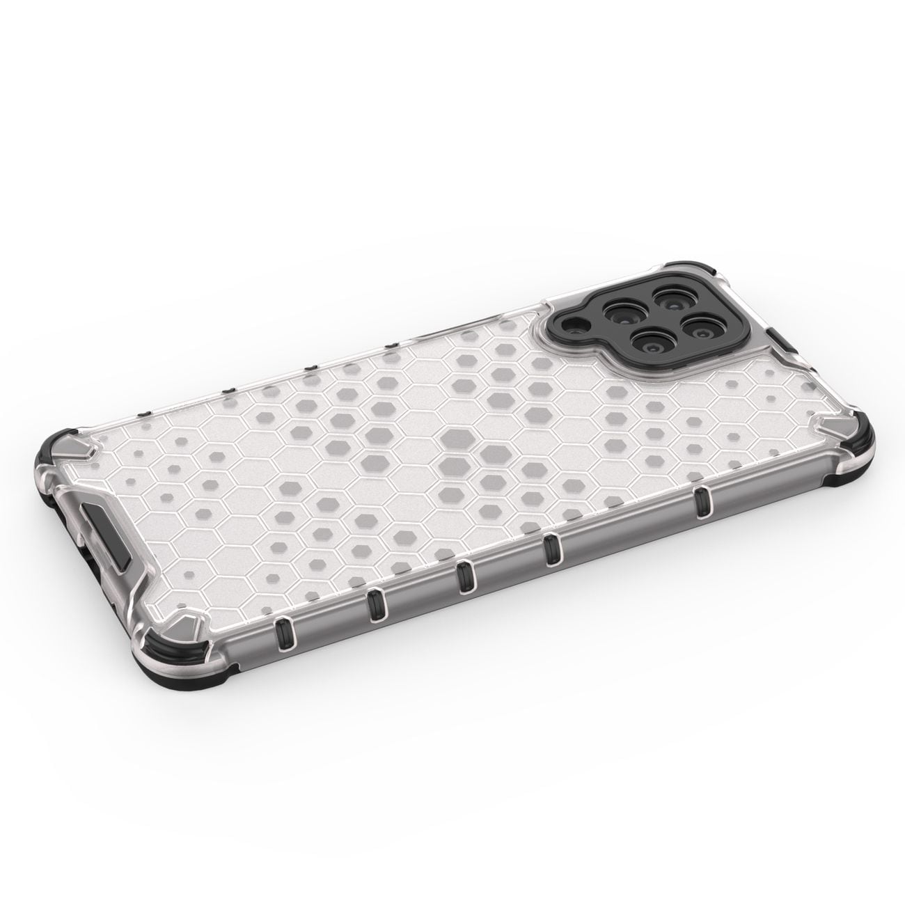Honeycomb-etui pansret cover med en gelramme til Samsung Galaxy M53 5G transparent
