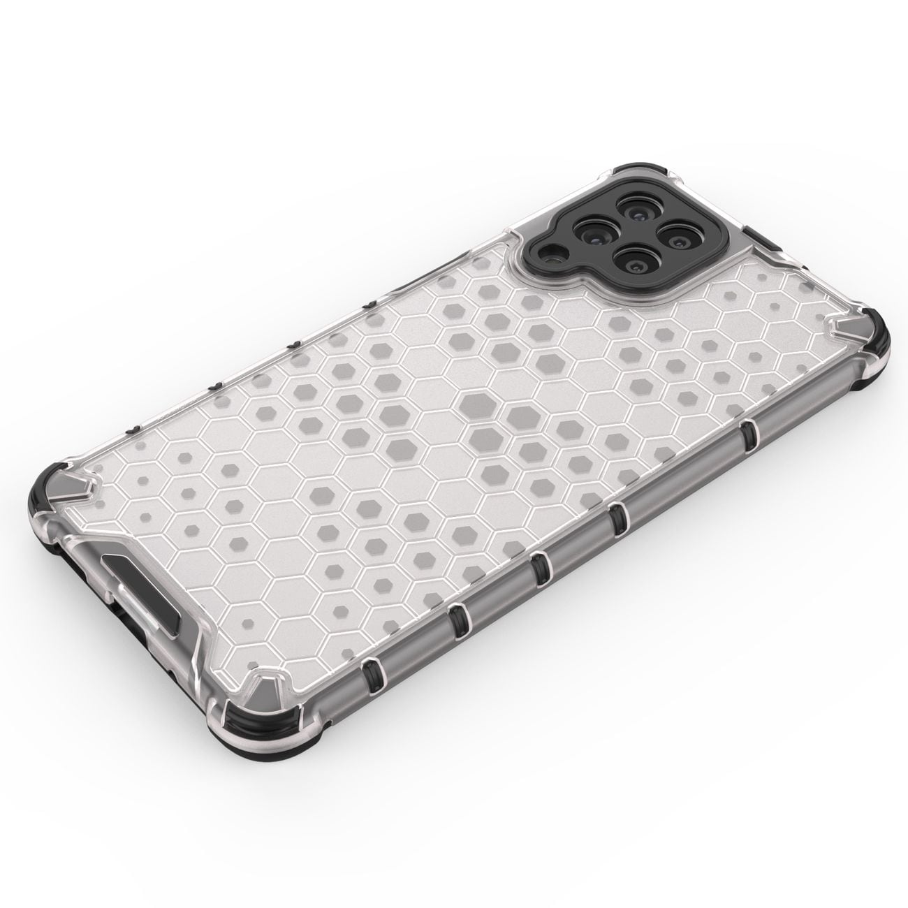 Honeycomb-etui pansret cover med en gelramme til Samsung Galaxy M53 5G transparent