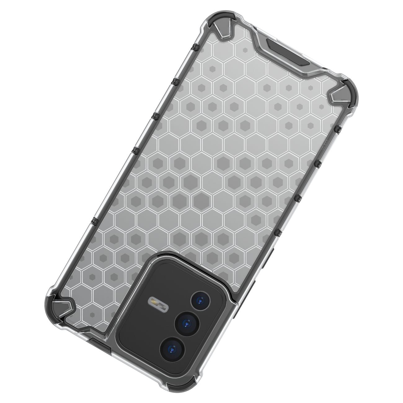 Honeycomb-kasse pansret cover med en gelramme Vivo V23 5G sort