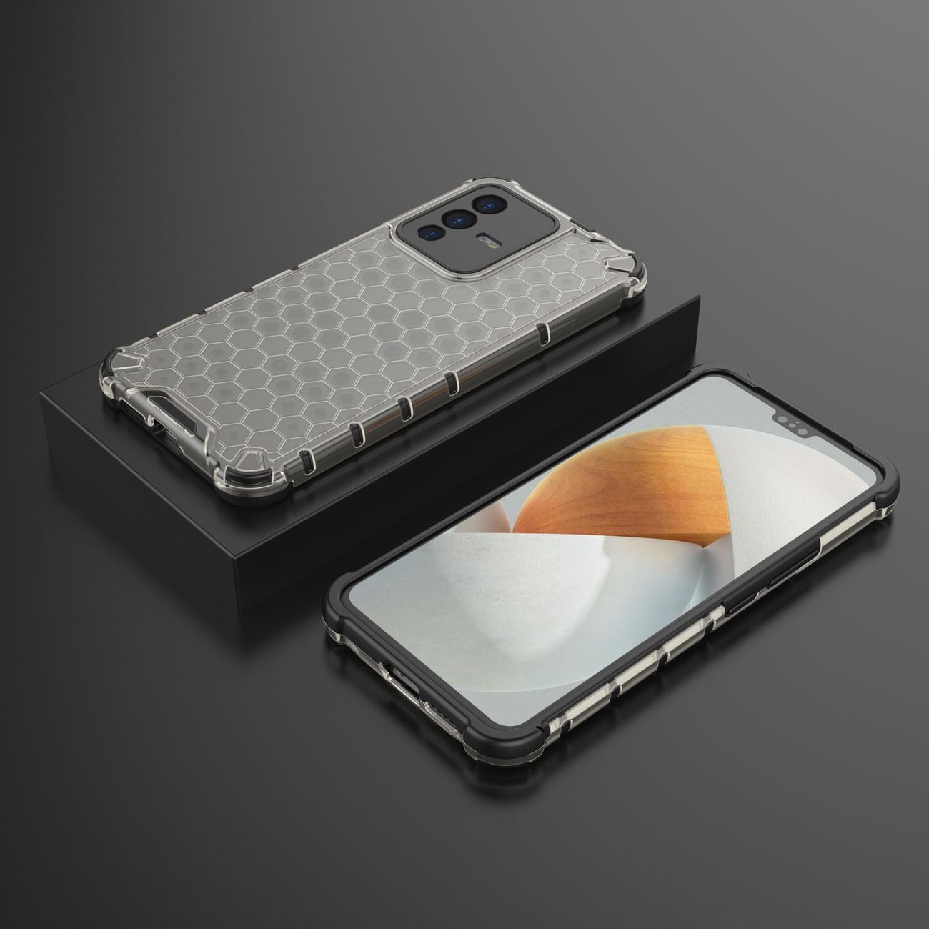 Honeycomb-kasse pansret cover med en gelramme Vivo V23 5G sort