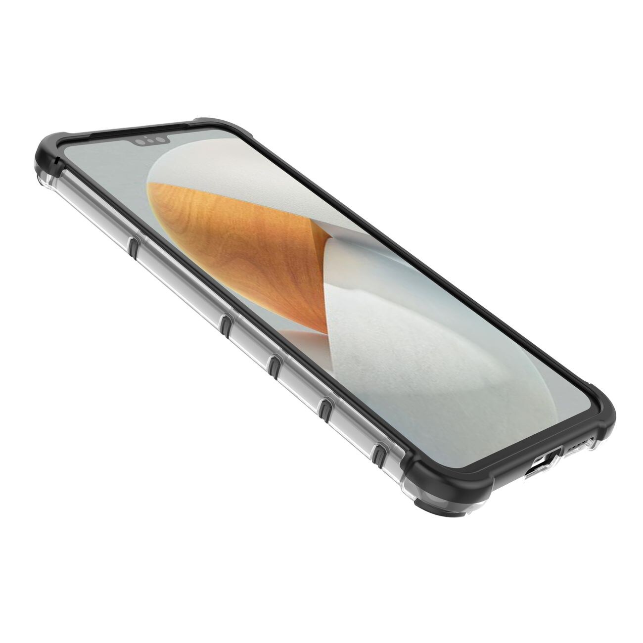 Pansret honeycomb-cover med gelramme til Vivo V23 5G transparent