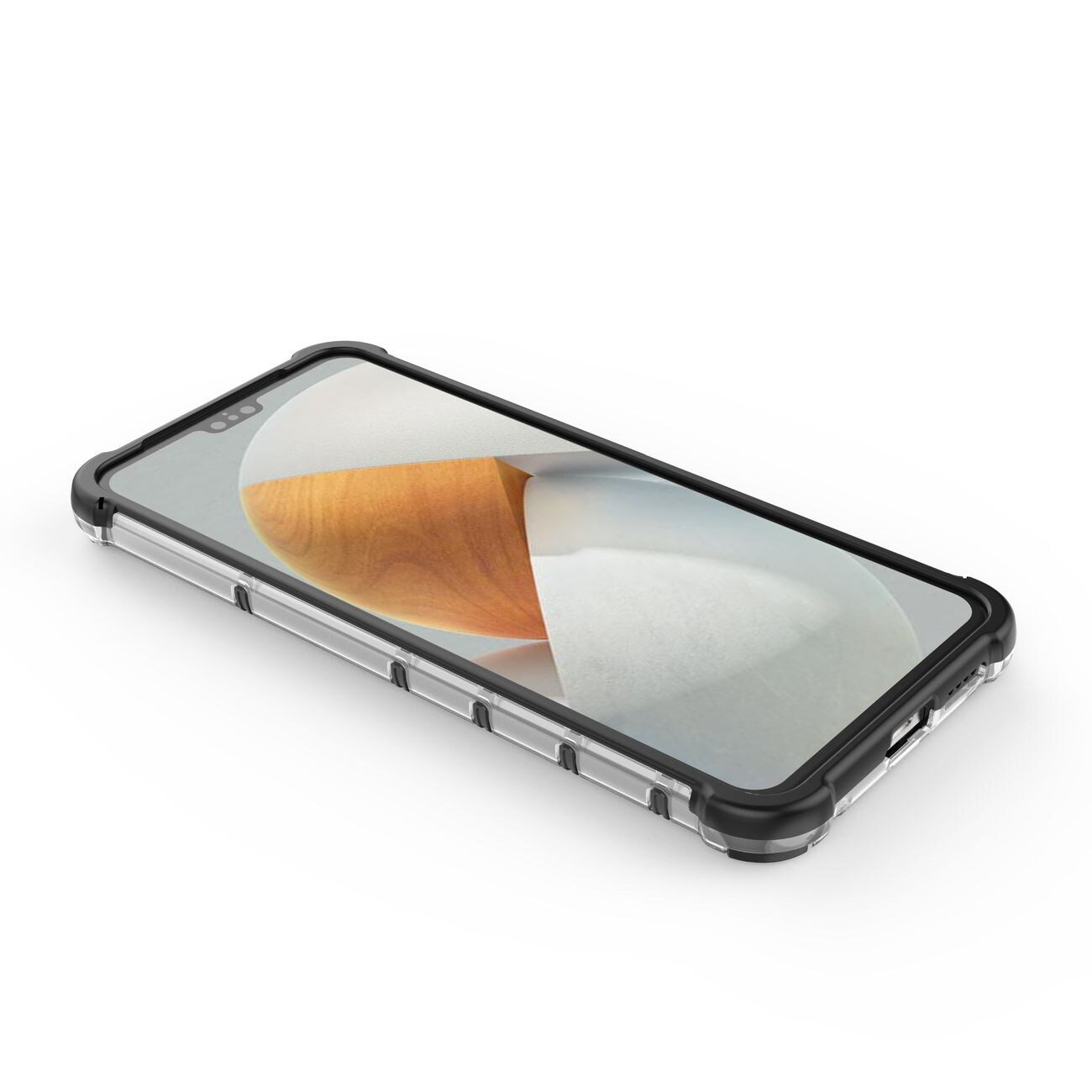 Pansret honeycomb-cover med gelramme til Vivo V23 5G transparent