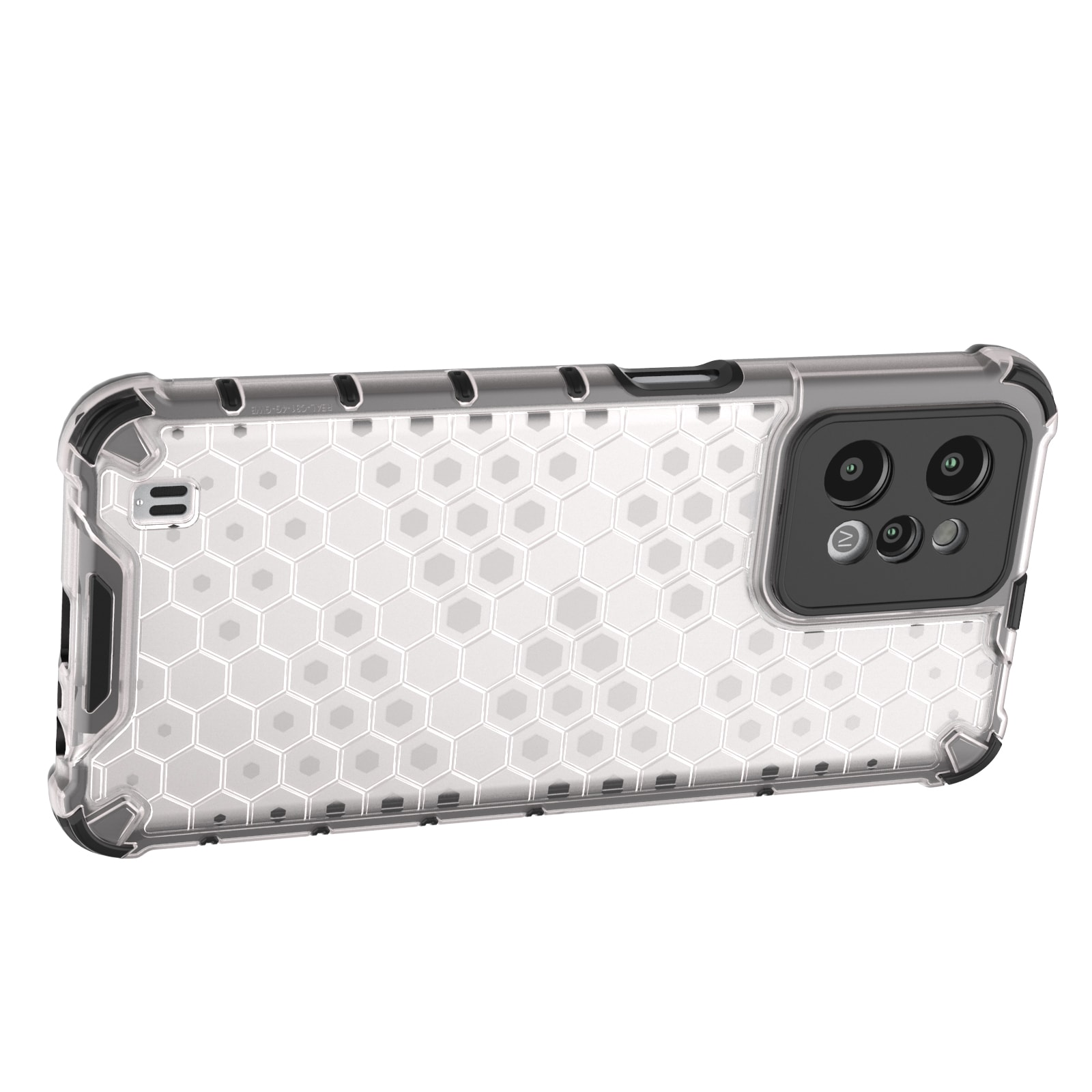 Honeycomb case pansret cover med geleramme Realme C31 transparent