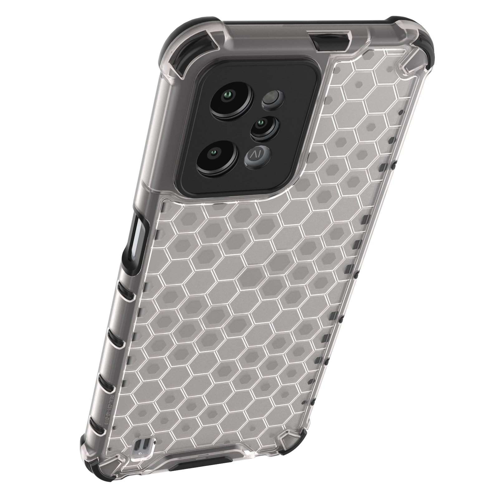 Honeycomb case pansret cover med geleramme Realme C31 transparent