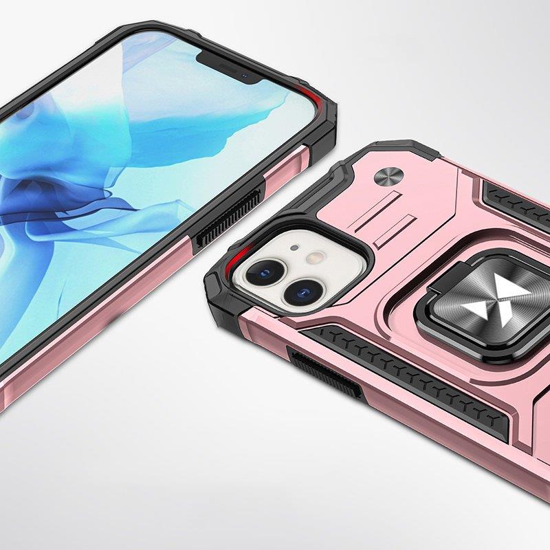 Wozinsky Ring Armor iPhone 14 etui pansret cover magnetisk holder ring guld