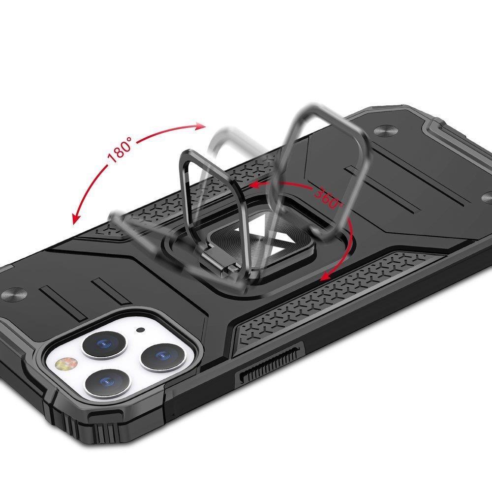 Wozinsky Ring Armor-etui til iPhone 14 Pro Max panserdæksel magnetisk holder ring rød