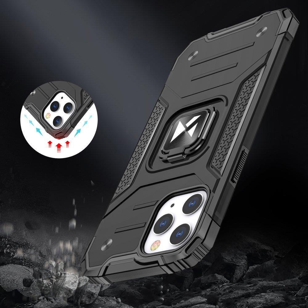 Wozinsky Ring Armor-etui til iPhone 14 Pro Max panserdæksel magnetisk holder ring rød
