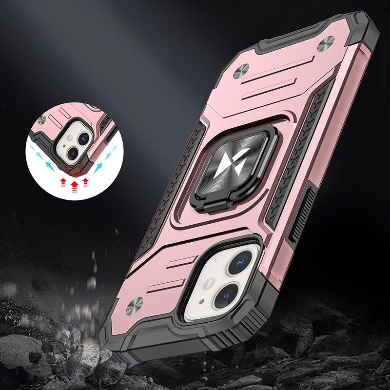 Wozinsky Ring Armor iPhone 14 Plus Armored Case Magnetic Holder Ring Gold