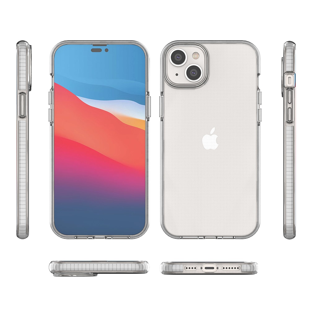 Spring Case-etui til iPhone 14 Plus silikoneetui med ramme sort