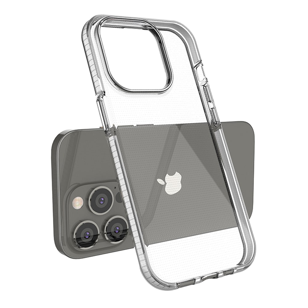 Spring Case-etui til iPhone 14 Pro silikoneetui med ramme lyseblå