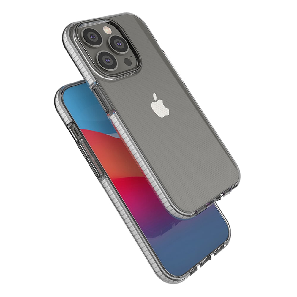 Spring Case-etui til iPhone 14 Pro silikoneetui med ramme lyseblå