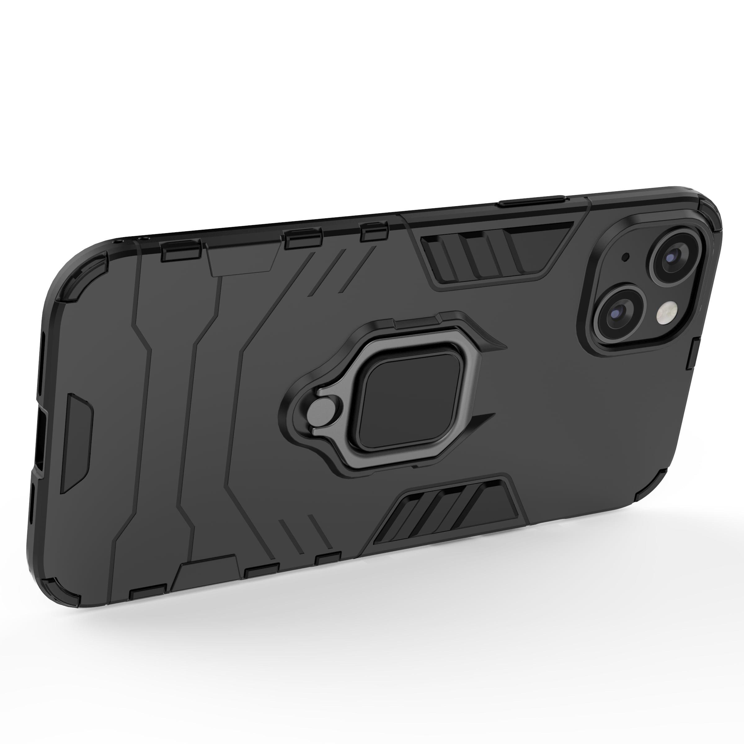 Ring Armor etui til iPhone 14 Plus pansret cover magnetisk holder ring sort