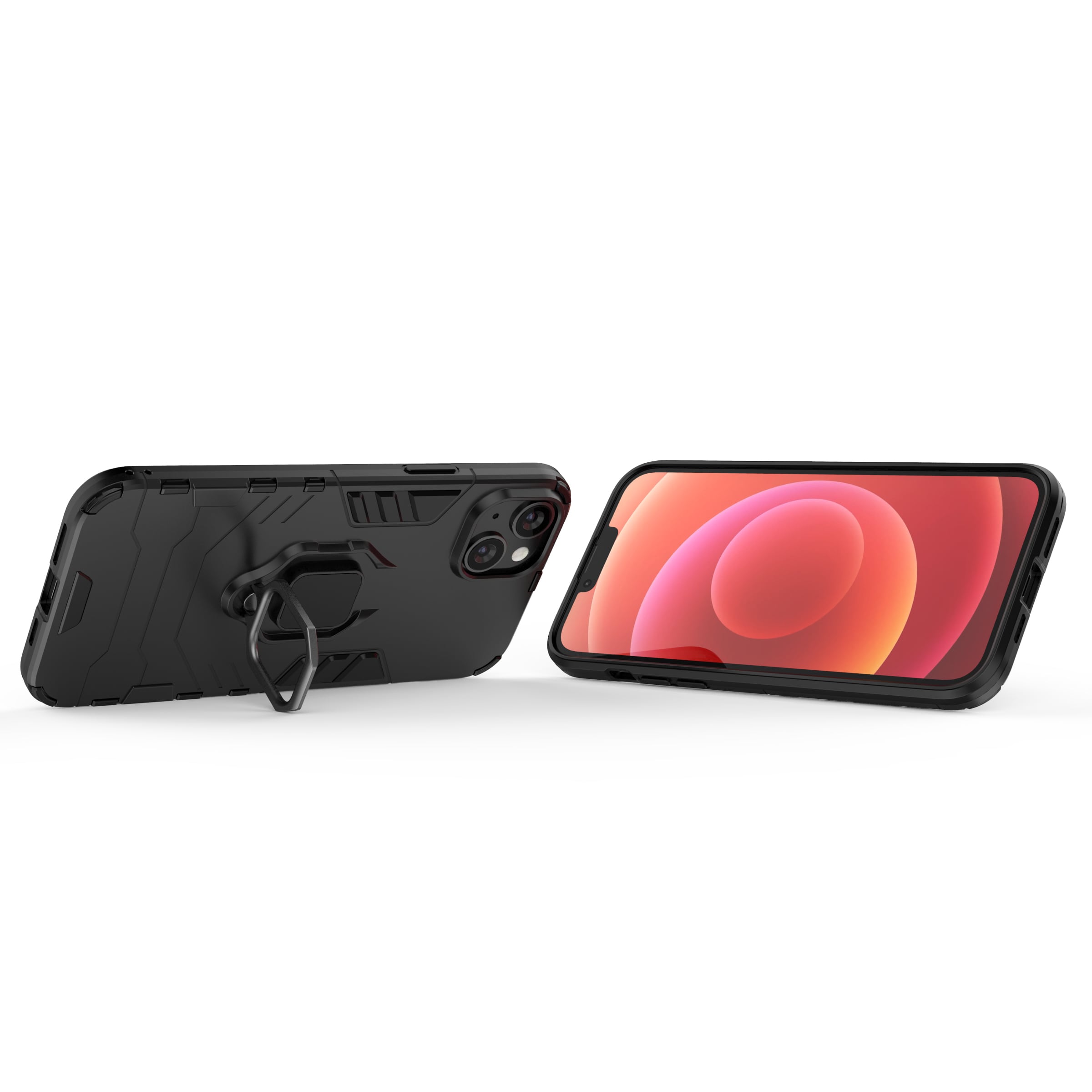 Ring Armor etui til iPhone 14 Plus pansret cover magnetisk holder ring sort