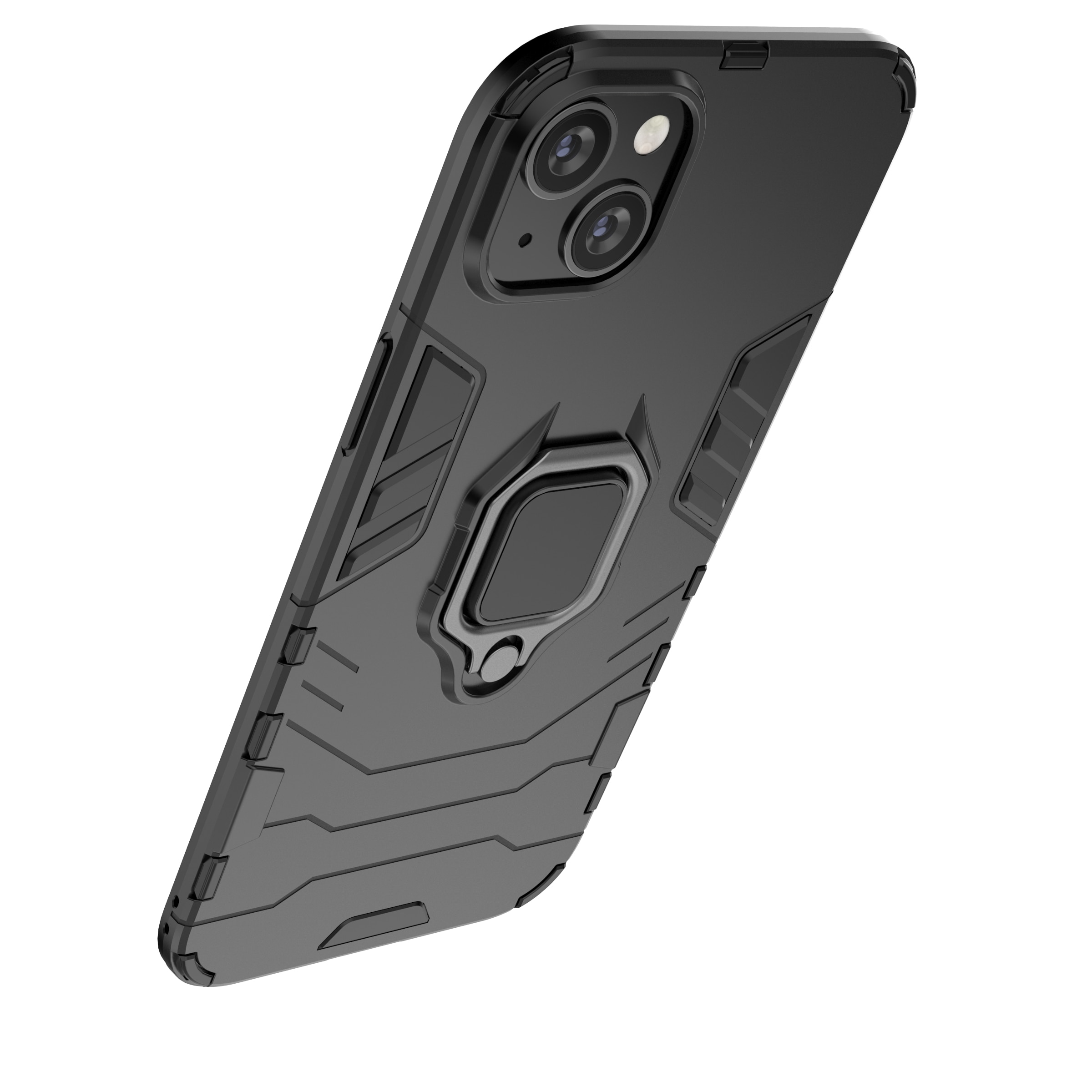 Ring Armor etui til iPhone 14 Pro Max pansret cover magnetisk holder ring sort
