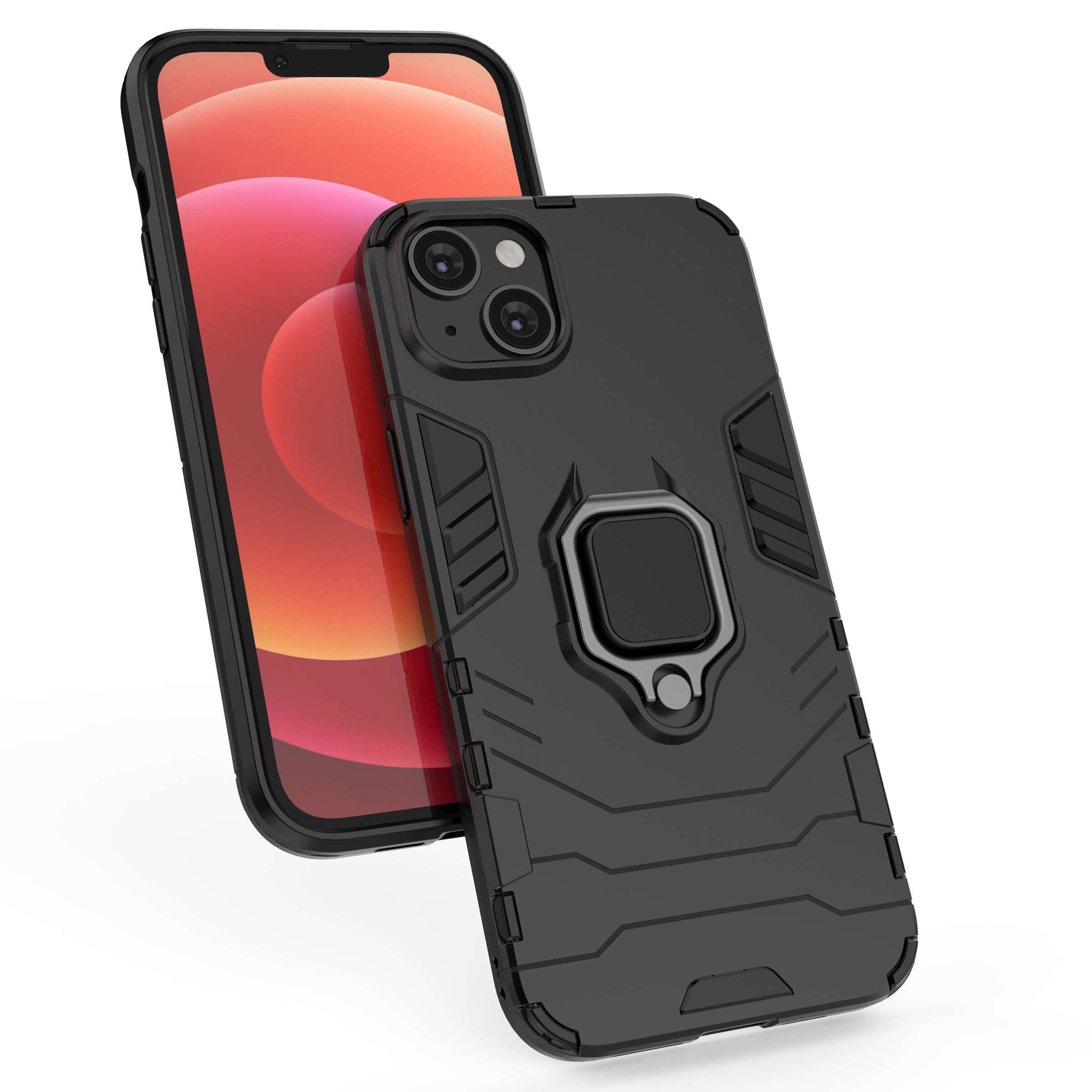 Ring Armor etui til iPhone 14 Pro Max pansret cover magnetisk holder ring sort