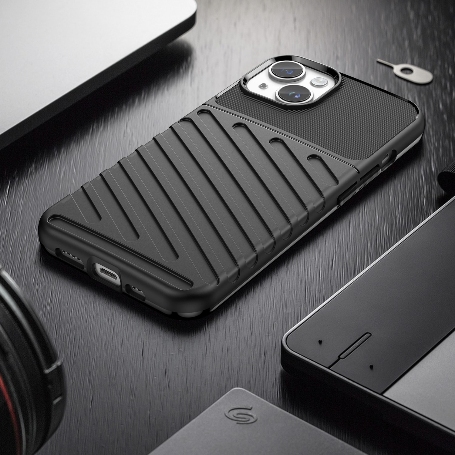 Thunder Case iPhone 14 Plus pansret taske sort