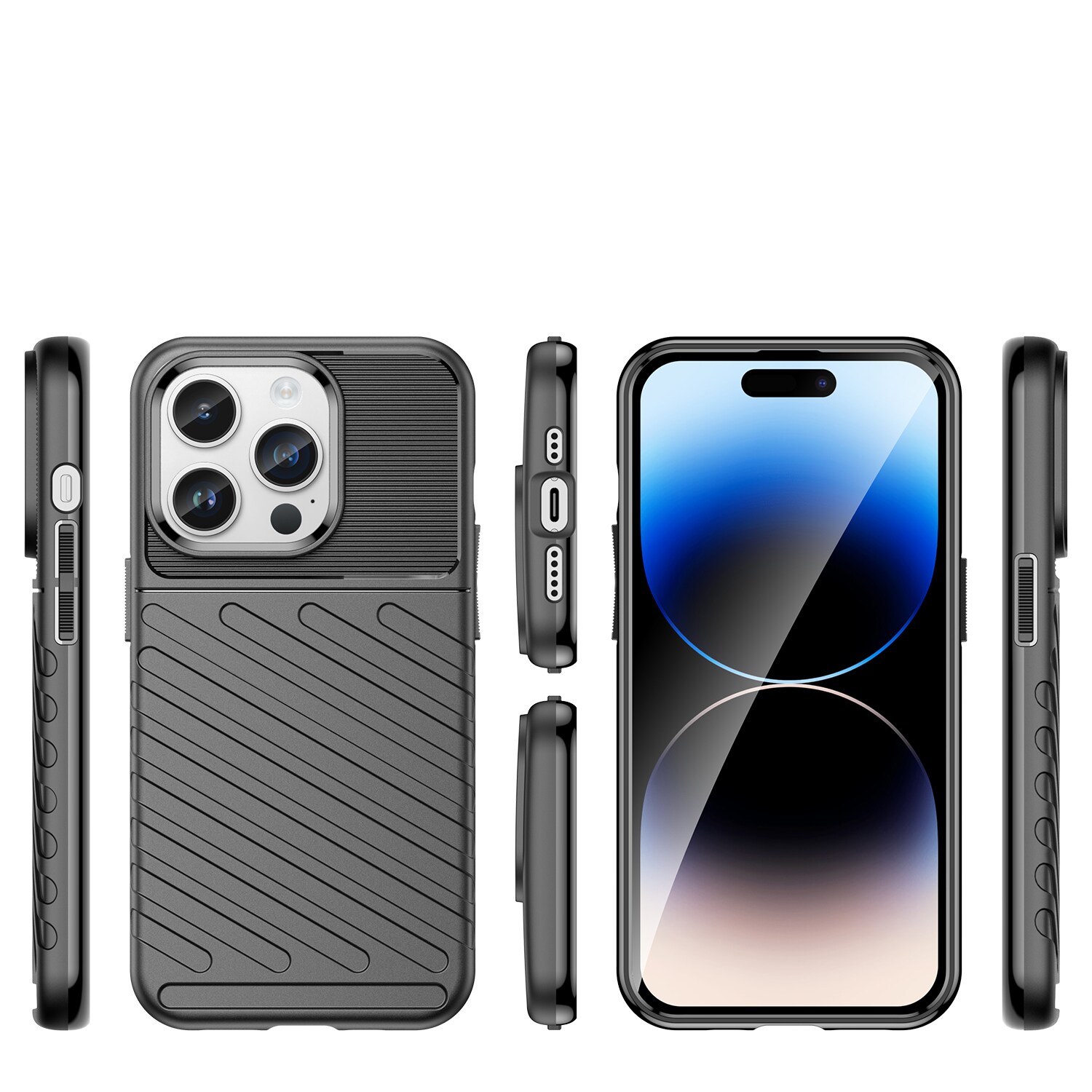 Thunder Case iPhone 14 Pro pansret taske sort