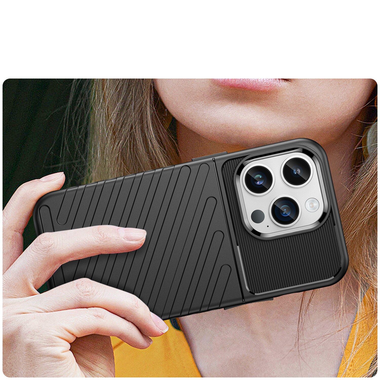 Thunder Case iPhone 14 Pro Max pansret taske sort