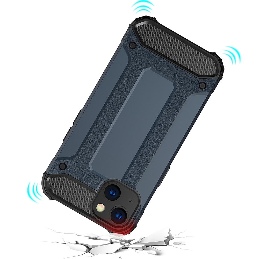 Hybrid Armor-etui til iPhone 14 Plus pansret hybridcover blå
