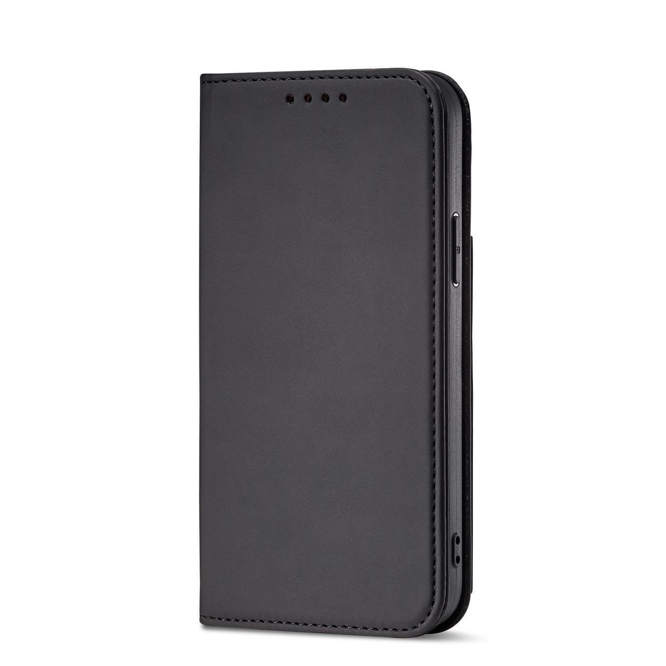 Magnet Kortetui til iPhone 14 flip cover wallet stander sort