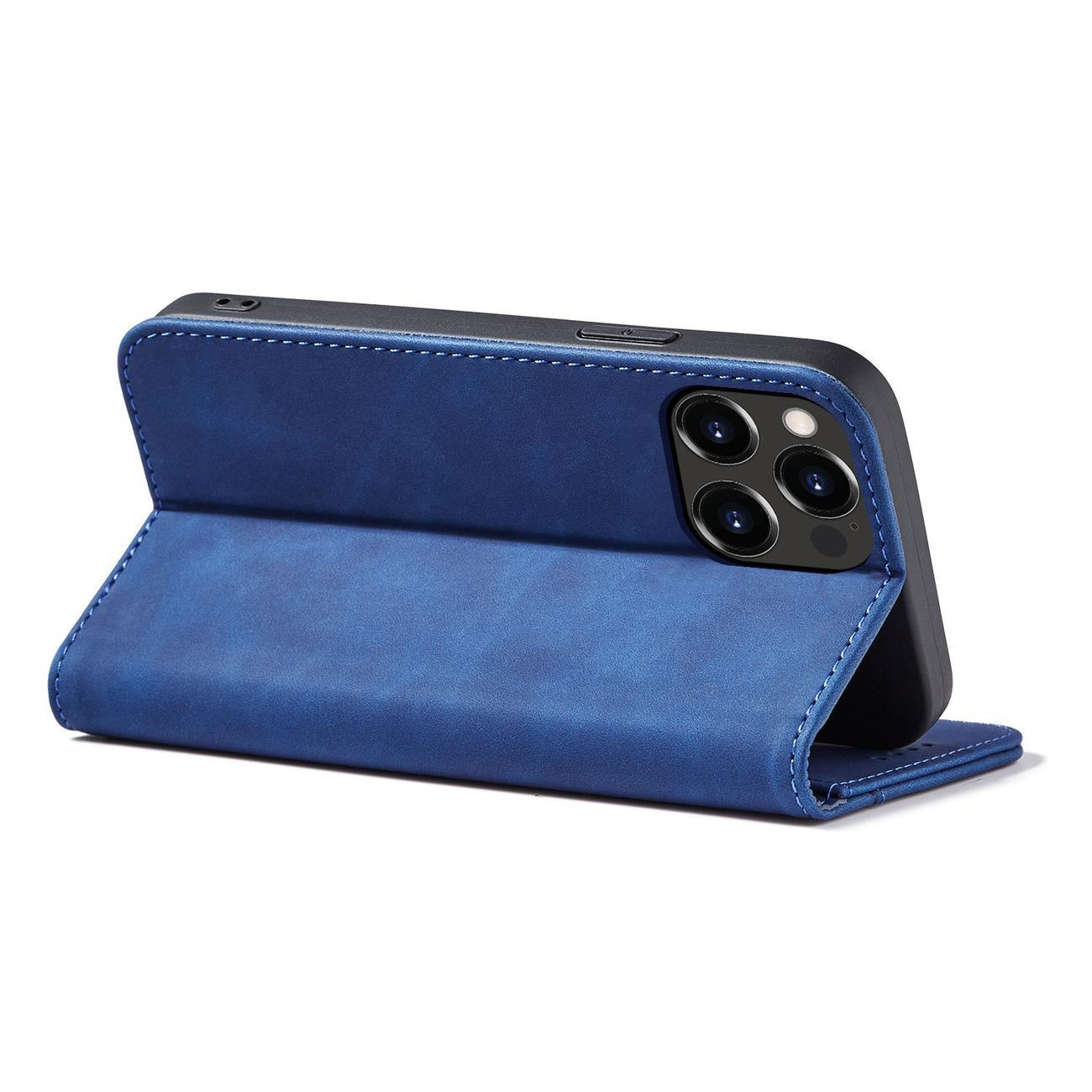 Magnet Fancy Case-etui til iPhone 14 Plus flip cover wallet stand blå
