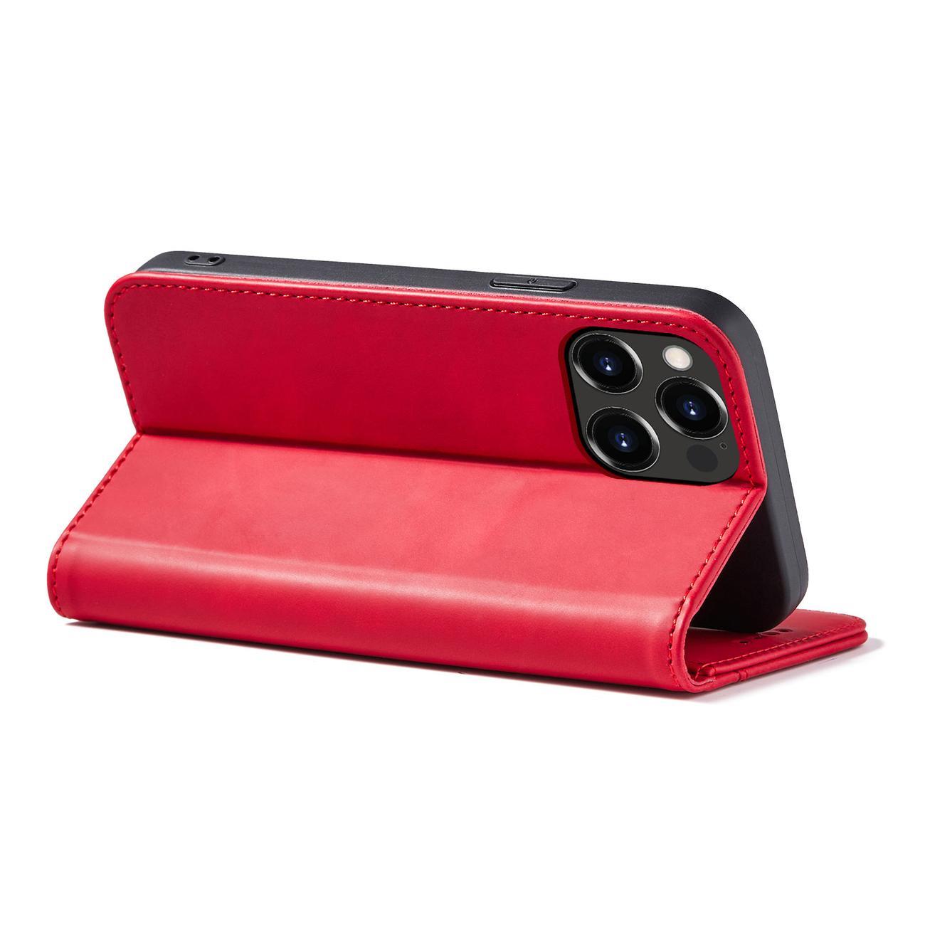 Magnet Fancy Case-etui til iPhone 14 Plus flip cover wallet stand rød
